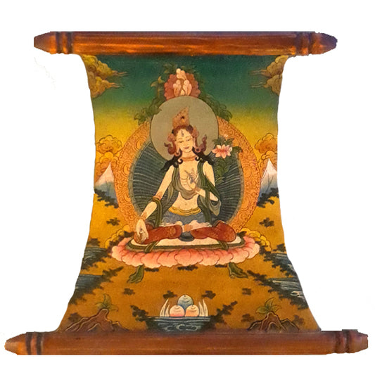 Thanka-Wooden: White Tara