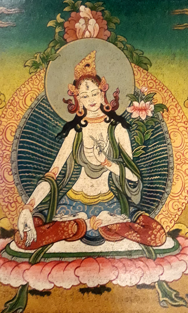 Wooden Thanka: White Tara