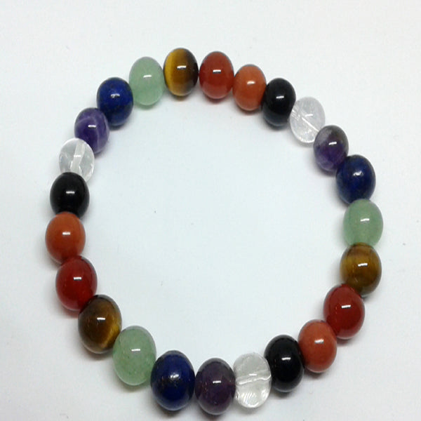 Chakra Bracelet - 3 sequences, 1 bead per Chakra 8 mm Beads