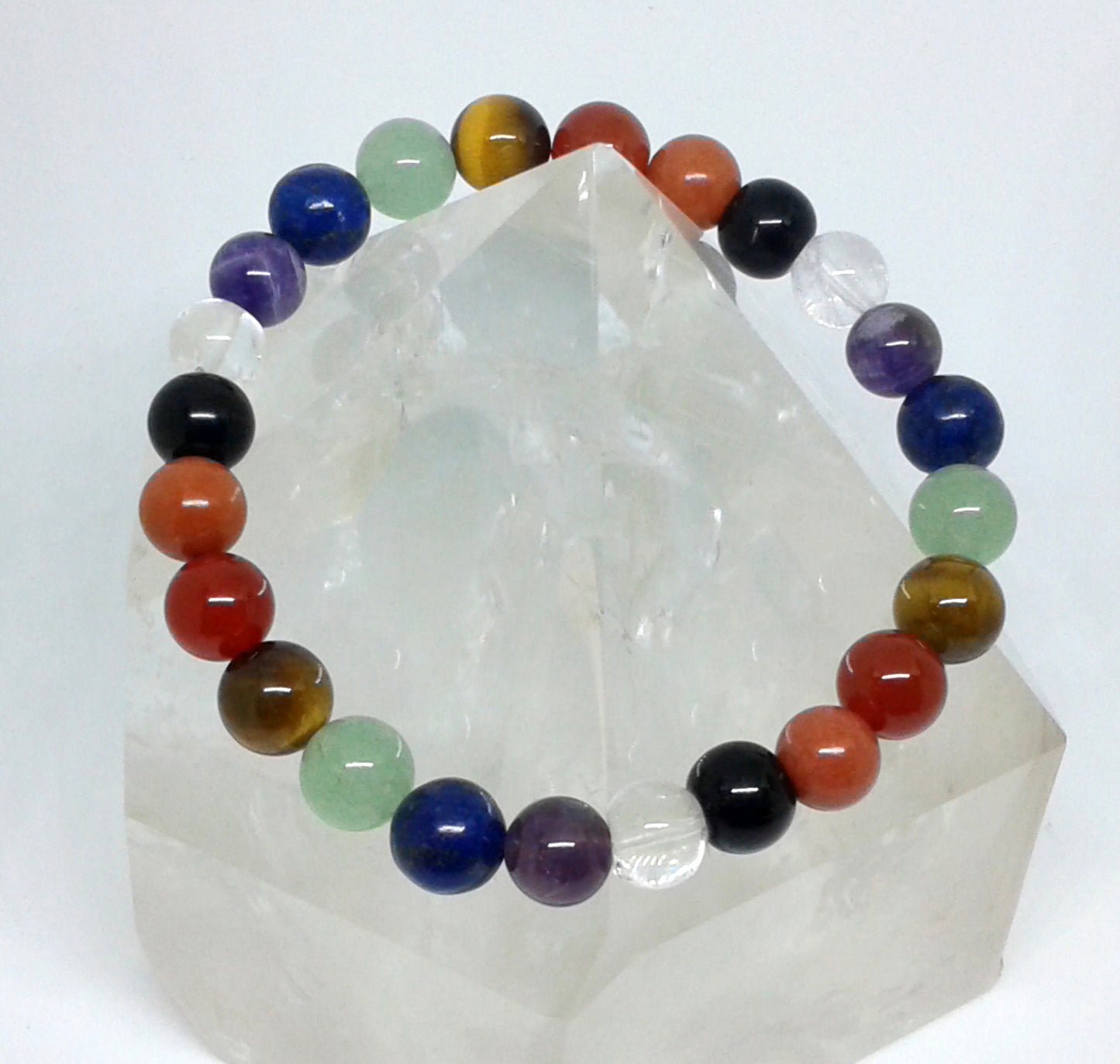 Chakra Bracelet - 3 sequences, 1 bead per Chakra 8 mm Beads