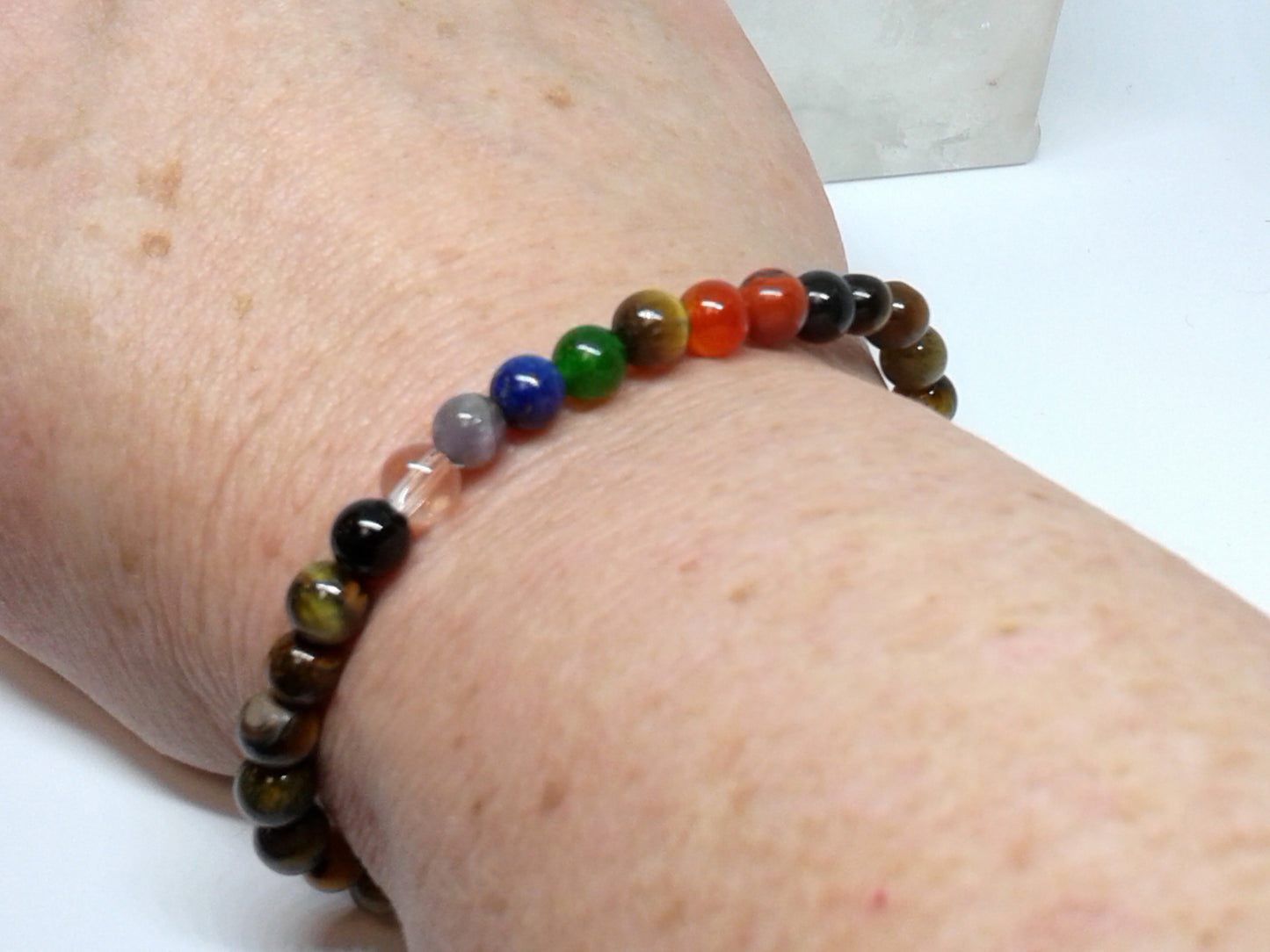 Chakra Bracelet - 4 sequences, 1 bead per Chakra 6 mm Beads