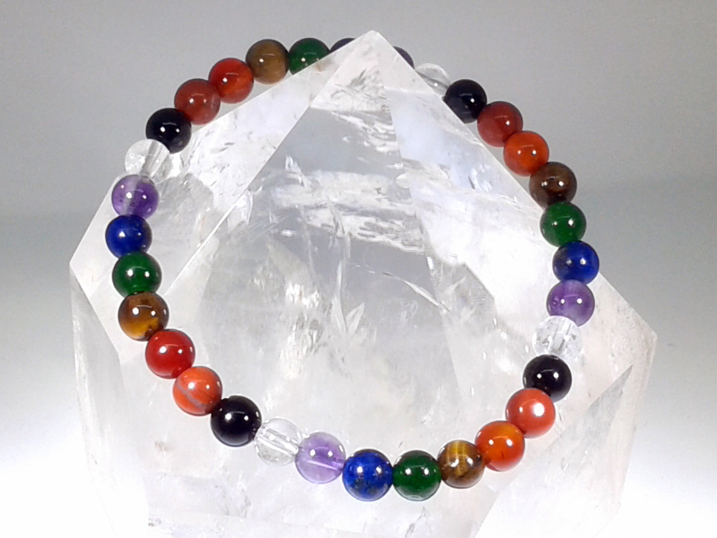 Chakra Bracelet - 4 sequences, 1 bead per Chakra 6 mm Beads