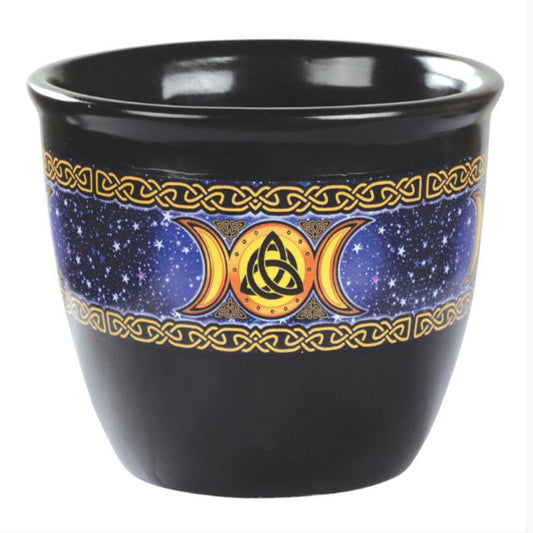 Smudge Pot: Triple Moon Design