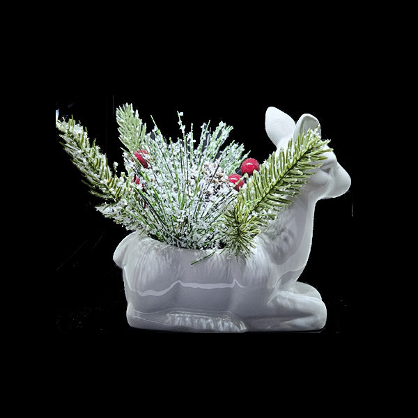 Reindeer: Holiday Accent with Pine Cone