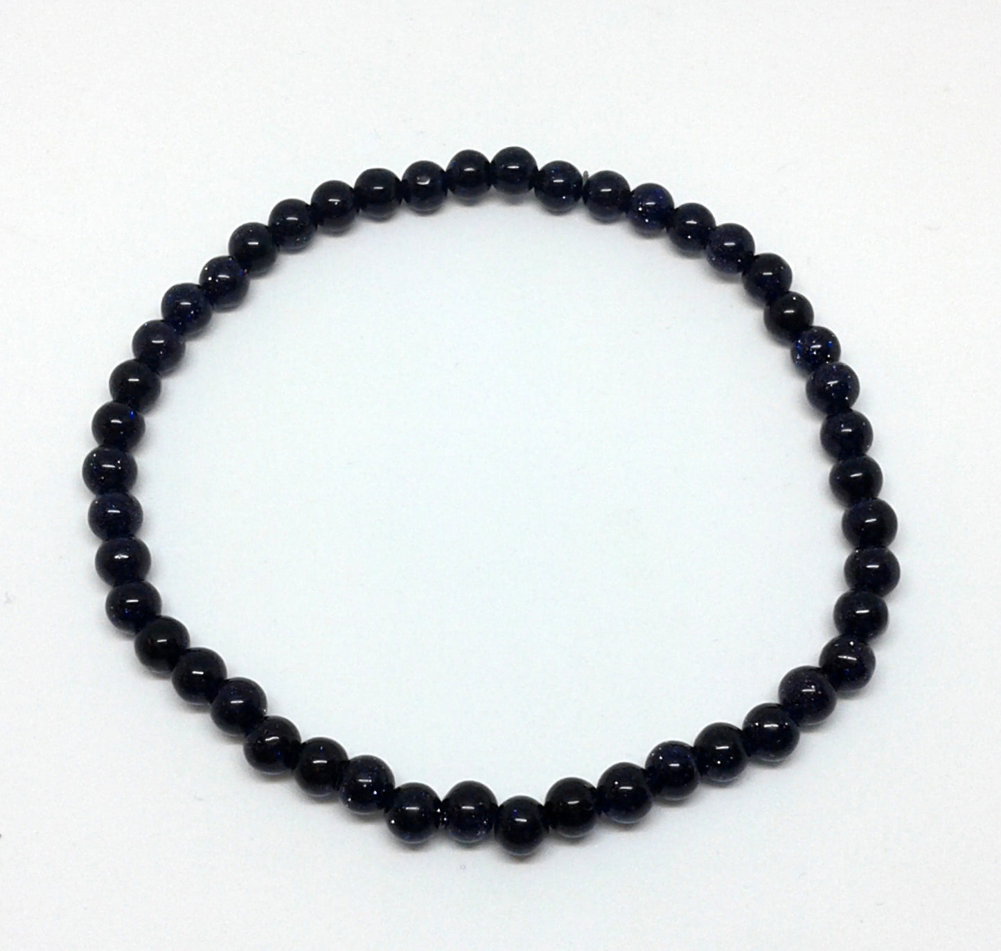 Blue Goldstone: Abundance  4 mm beads