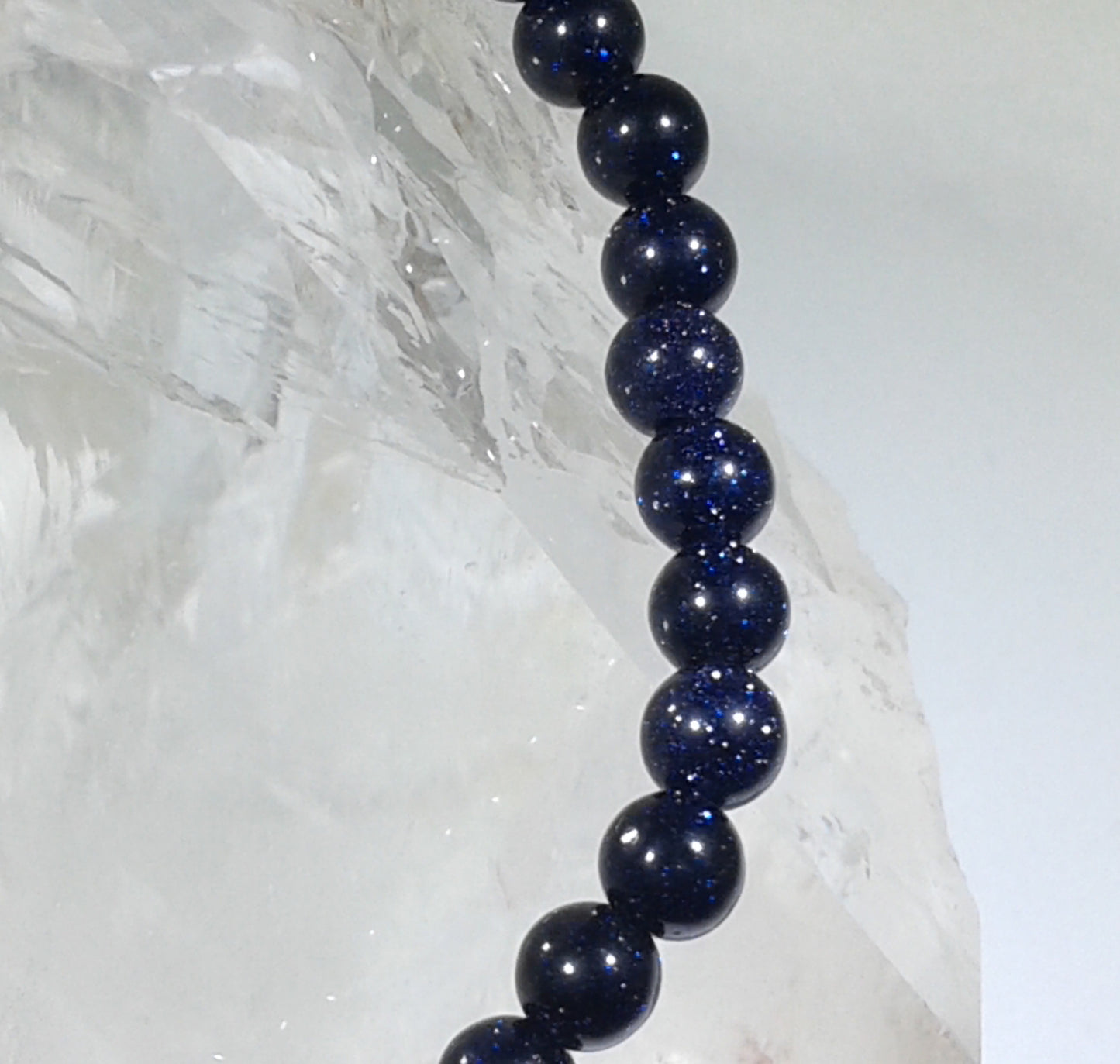 Blue Goldstone: Abundance  4 mm beads