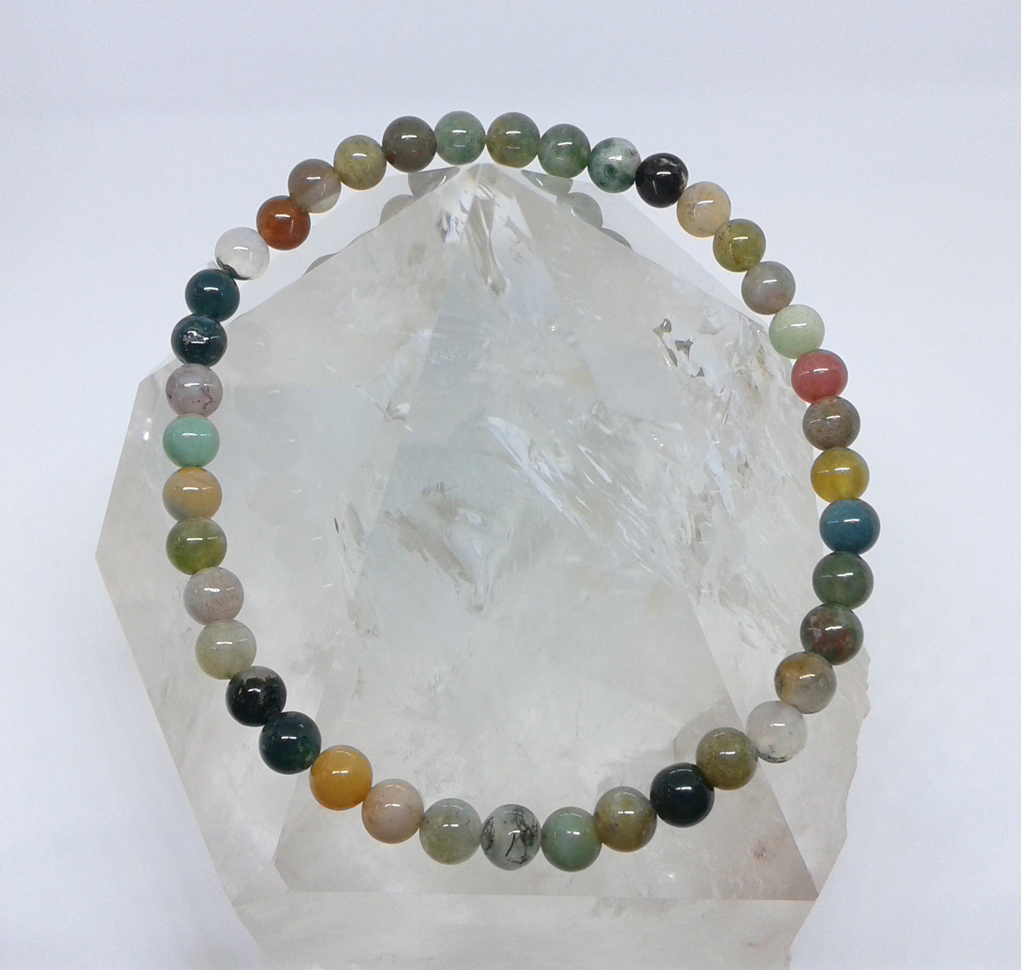 Indian Agate: Protection 4 mm beads