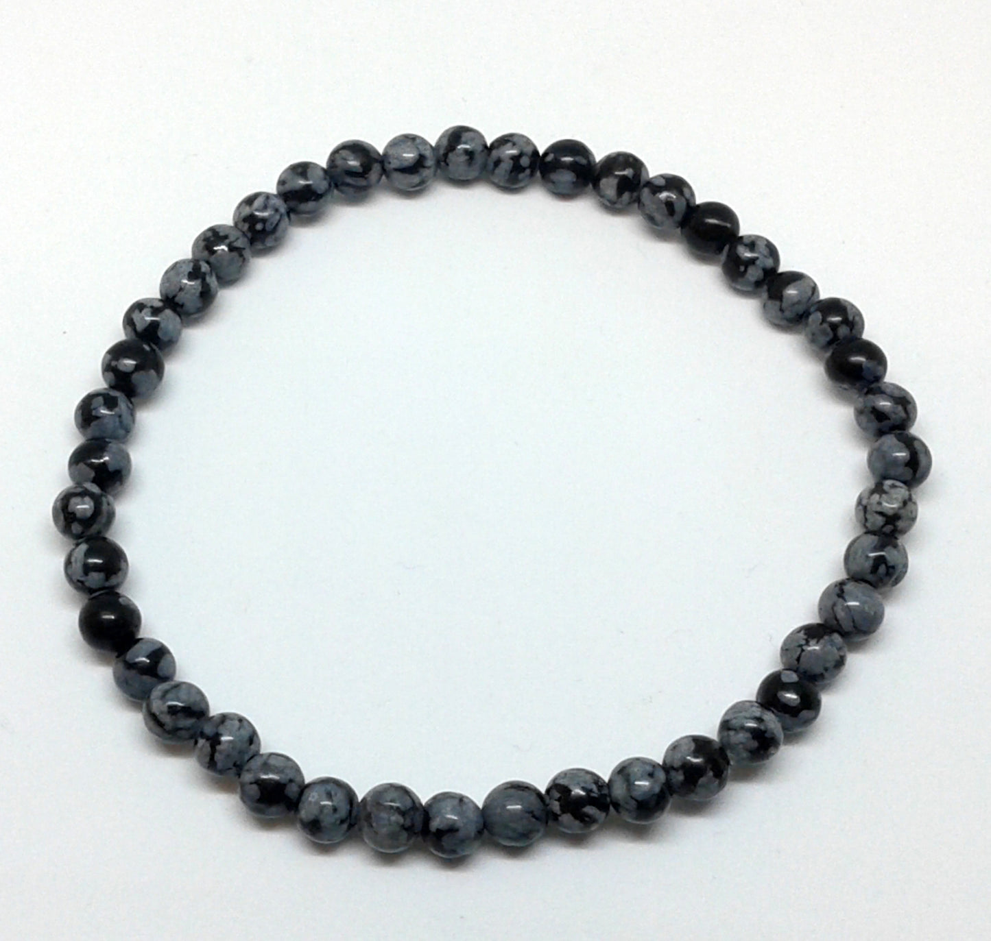 Snowflake Obsidian: Balance 4 mm beads