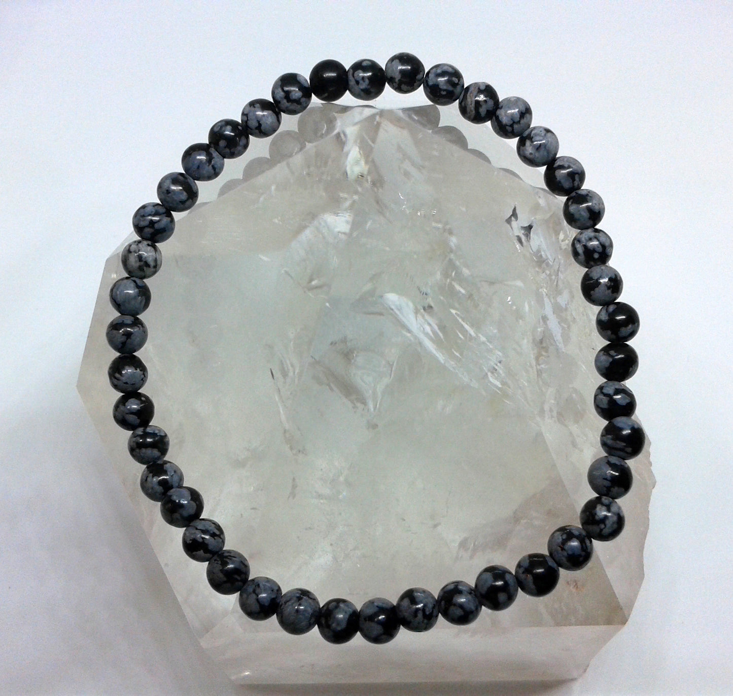 Snowflake Obsidian: Balance 4 mm beads