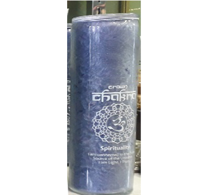 Chakra Candle - Crown:  Burn Time 100 Hours