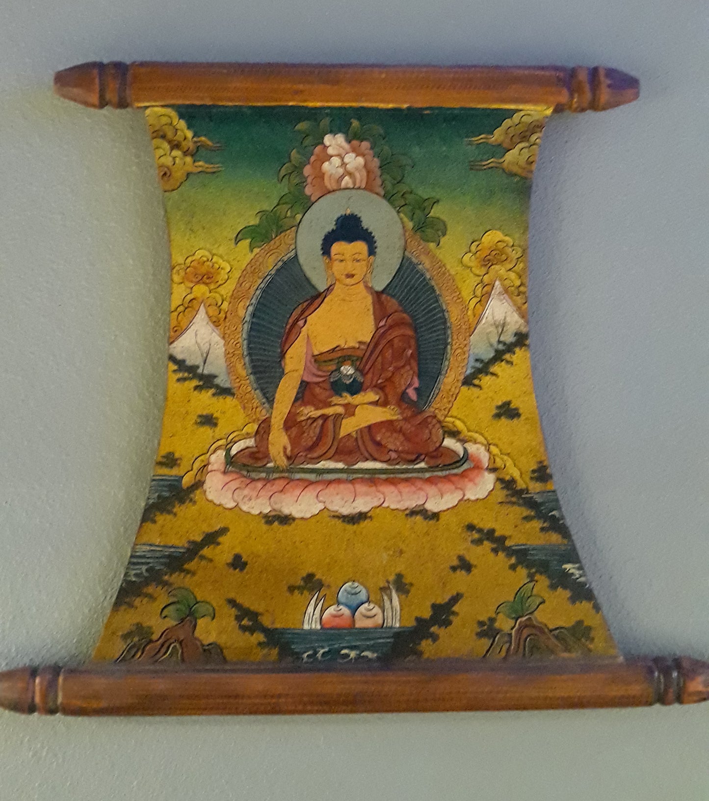 Wooden Thanka: Buddha