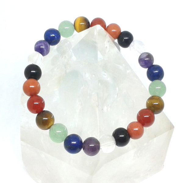 Chakra Bracelet - 3 sequences, 1 bead per Chakra 8 mm Beads