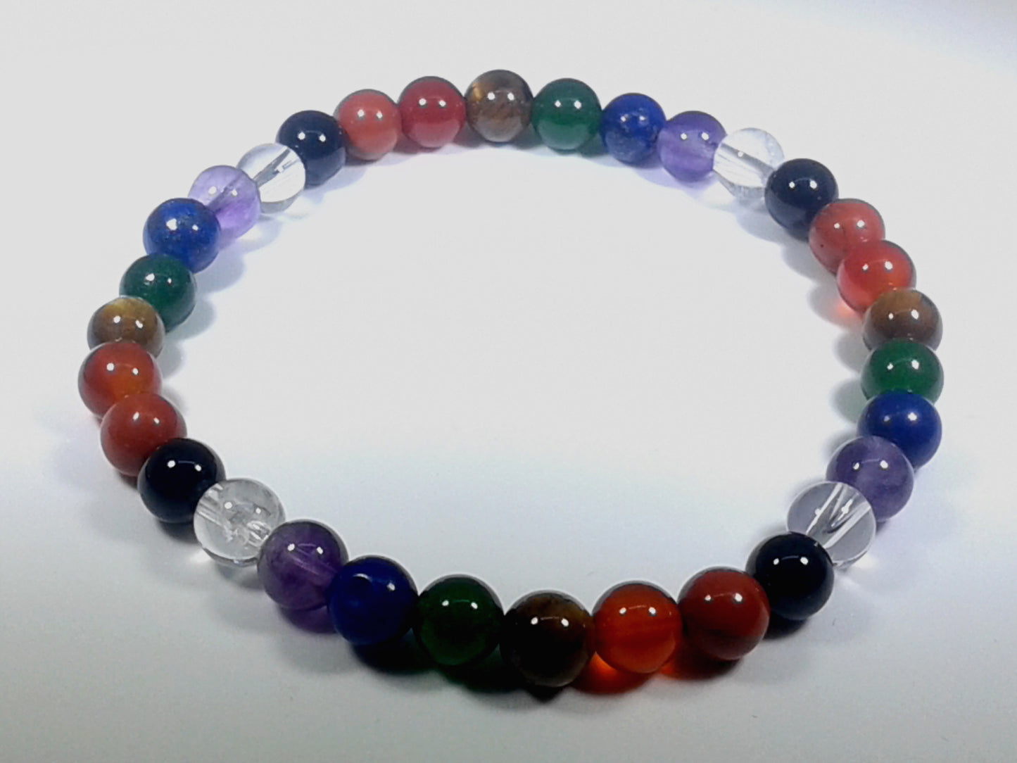 Chakra Bracelet - 4 sequences, 1 bead per Chakra 6 mm Beads