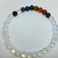 Chakra Bracelet - 1 sequence Surrounded by Opalite 6 mm beads