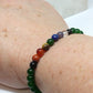 Chakra Bracelet - 1 sequence Surrounded by Green Aventurine 6 mm beads