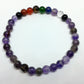Chakra Bracelet - 1 sequence Surrounded by Amethyst 6 mm beads