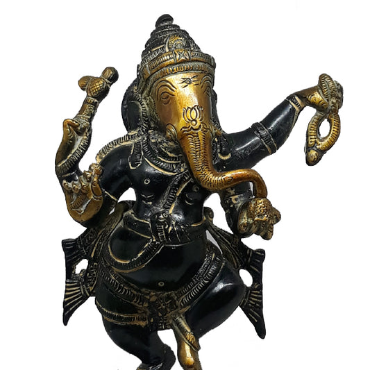 Ganesh: Bronze Dancing with Four Arms