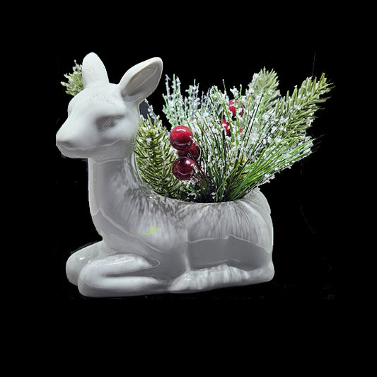 Reindeer: Holiday Accent with Pine Cone