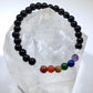 Chakra Bracelet - 1 sequence  Surrounded by Black Onyx  6 mm beads
