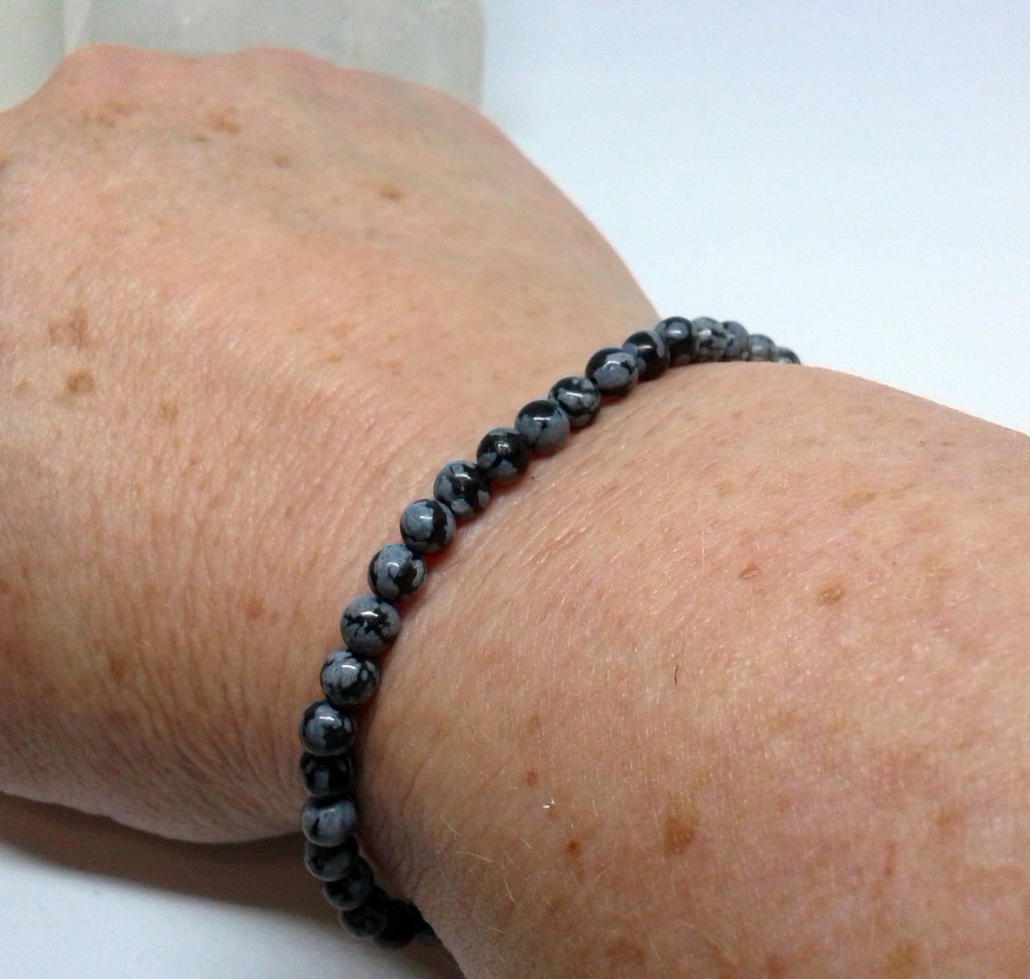 Snowflake Obsidian: Balance 4 mm beads
