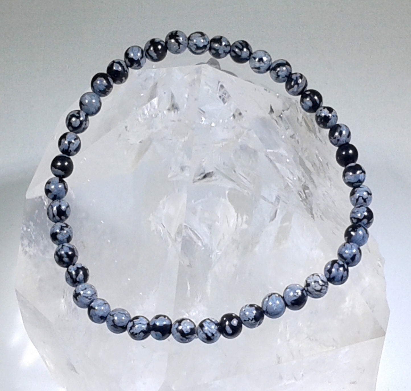 Snowflake Obsidian: Balance 4 mm beads
