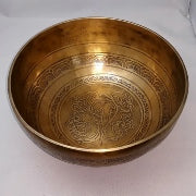 Engraved Singing Bowl:   - X-Large - 8” diameter